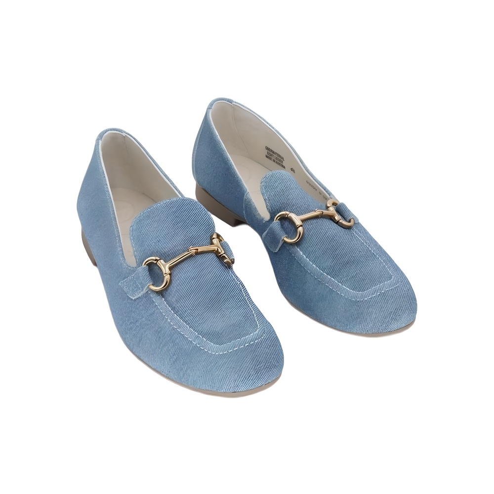 Paul Green Daphne Flat Slip On Loafer Jean Denim Blue Size 7M